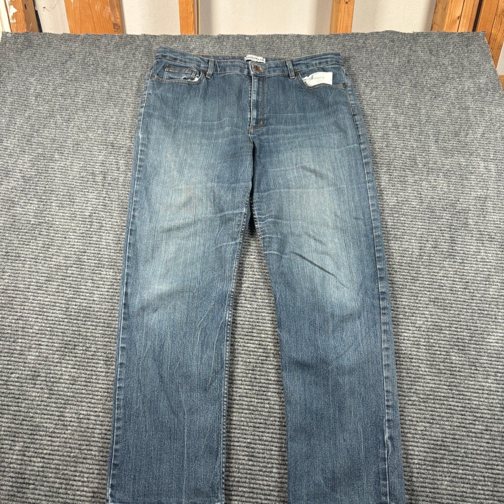 Joneswear Sutton Straight Leg Jeans Womens 16 Medium Wash Blue Denim Mid Rise